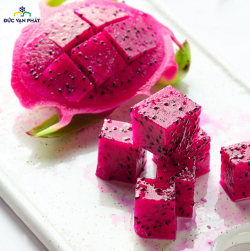 Thanh long đỏ cắt lựu đông lạnh - Frozen Red Flesh Dragon Fruit Cubes